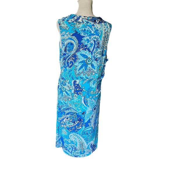 NWT Lauren by Ralph Lauren Blue Floral Dress size 14W - Picture 2 of 14